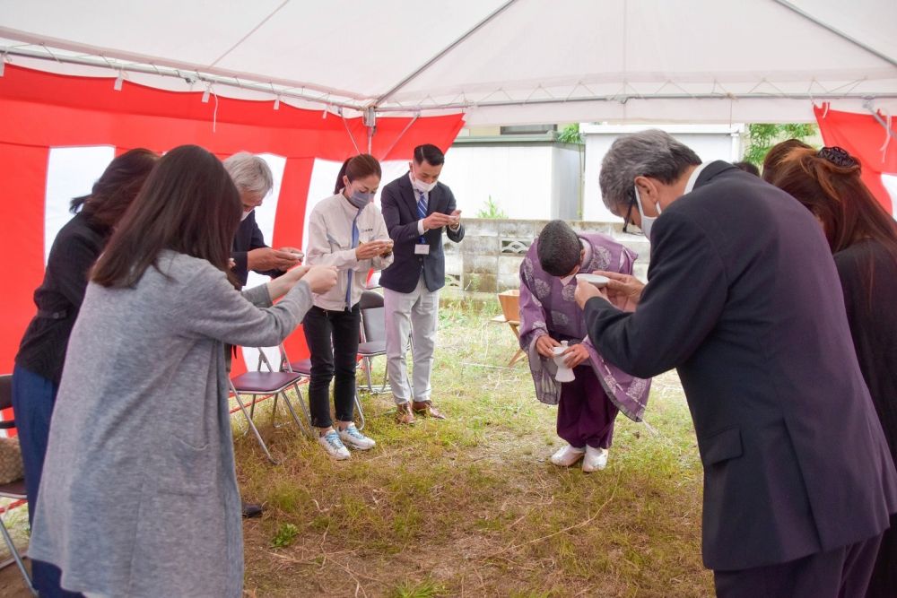 福岡市早良区08　注文住宅建築現場リポート①　～地鎮祭～