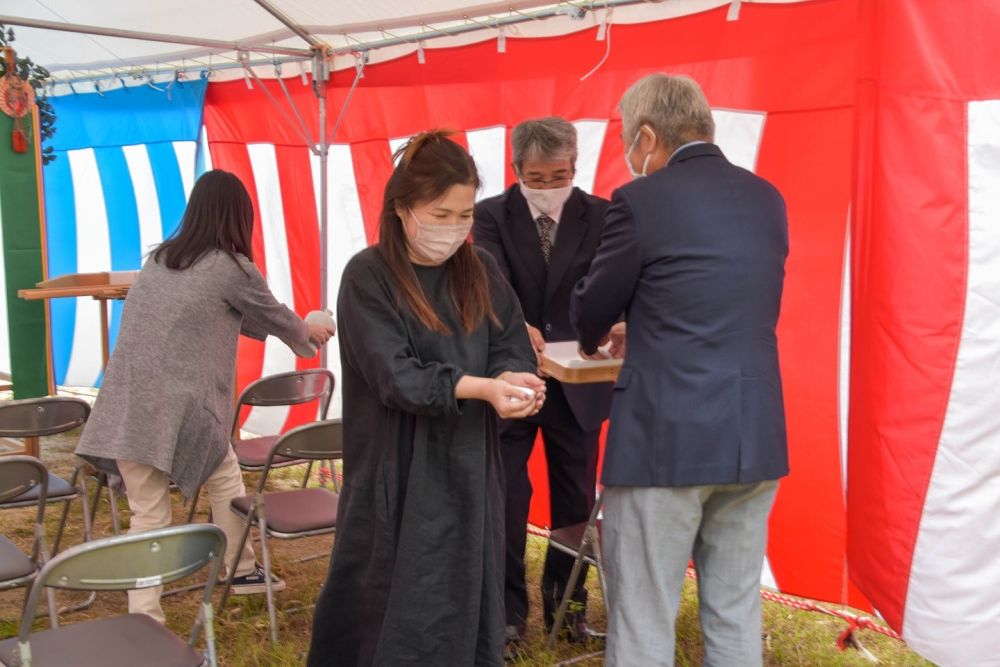 福岡市早良区08　注文住宅建築現場リポート①　～地鎮祭～