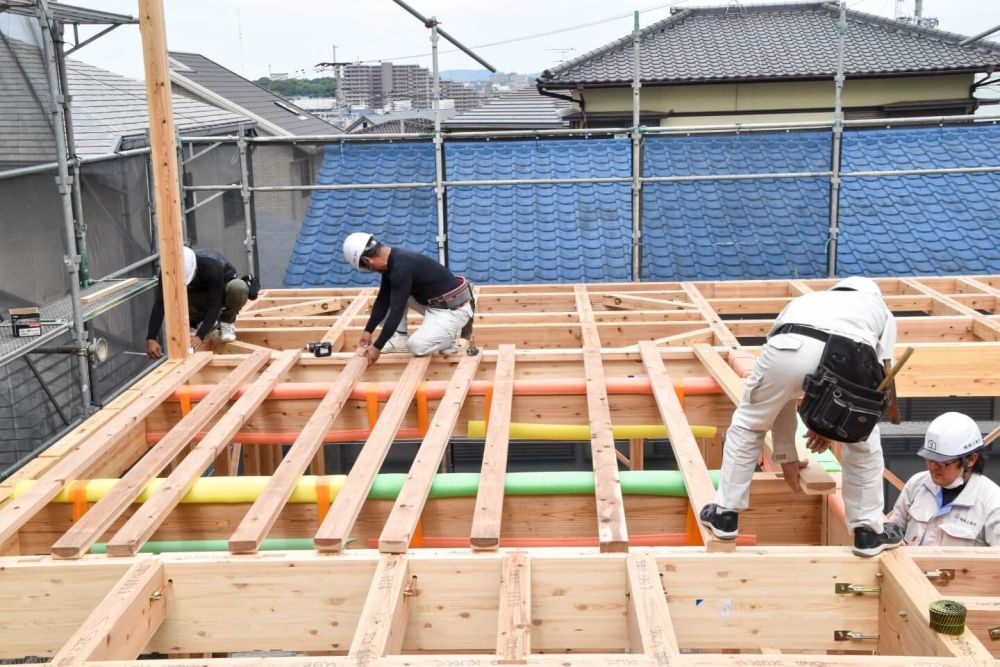 福岡市東区09　注文住宅建築現場リポート⑤　～上棟式～