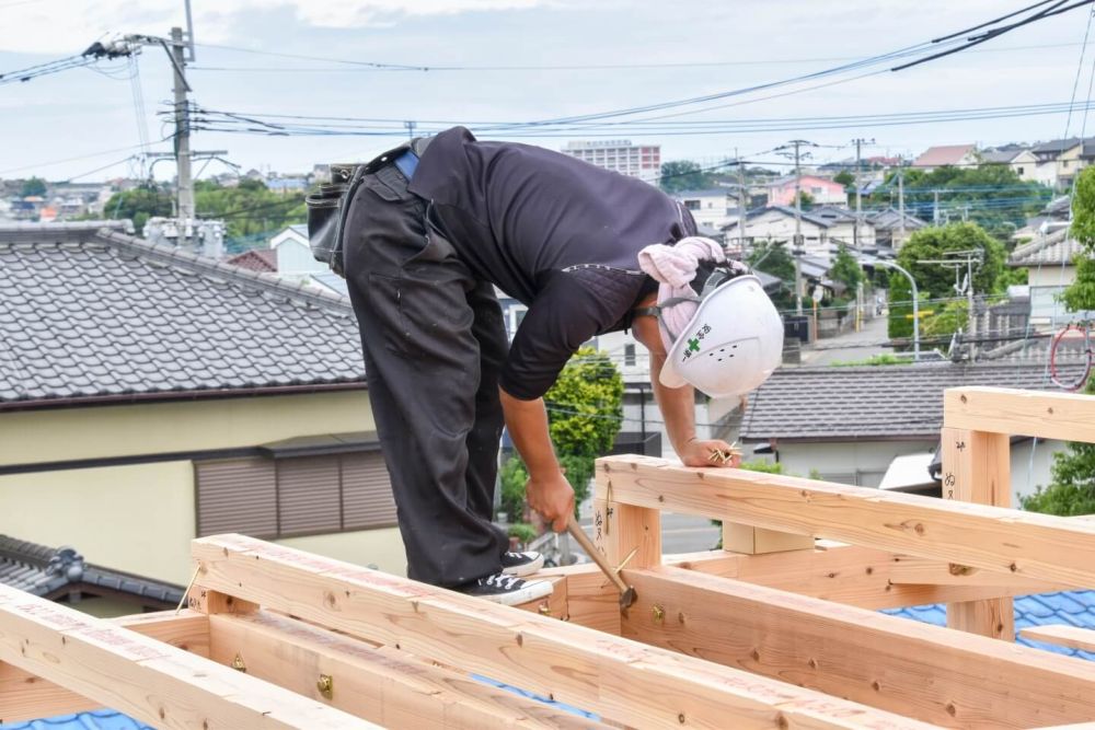 福岡市東区09　注文住宅建築現場リポート⑤　～上棟式～