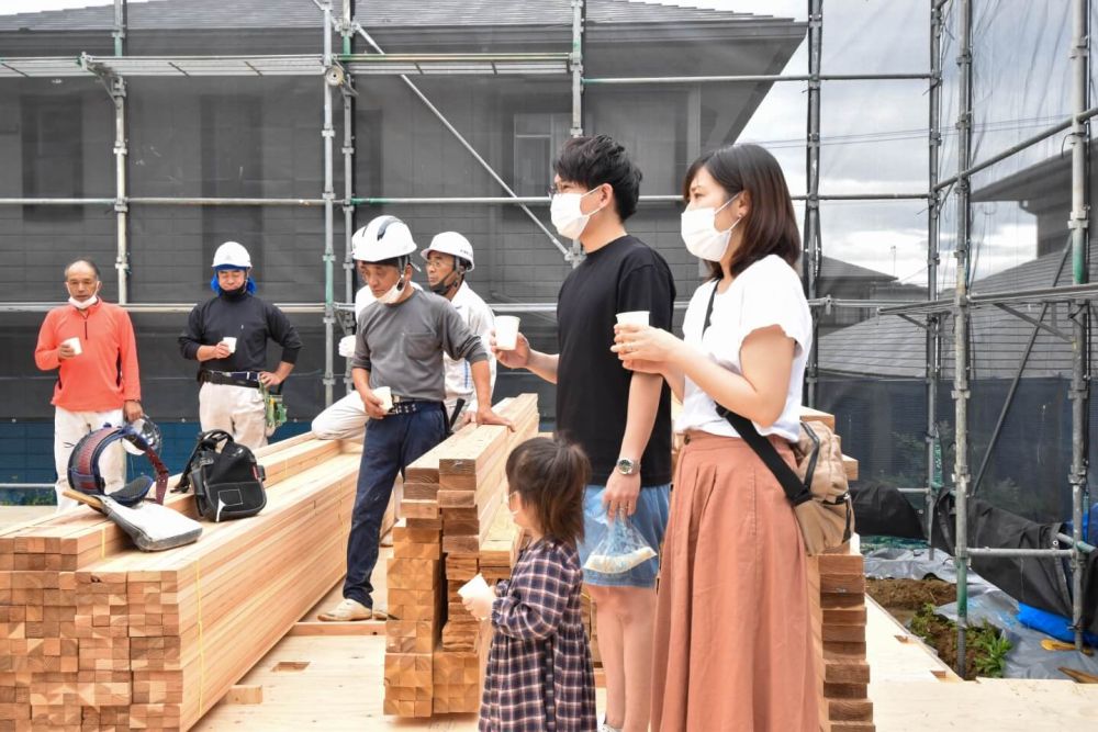 福岡市東区09　注文住宅建築現場リポート⑤　～上棟式～