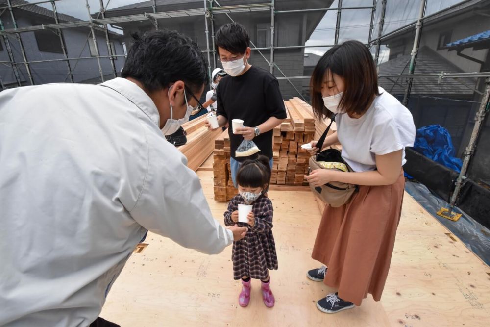 福岡市東区09　注文住宅建築現場リポート⑤　～上棟式～