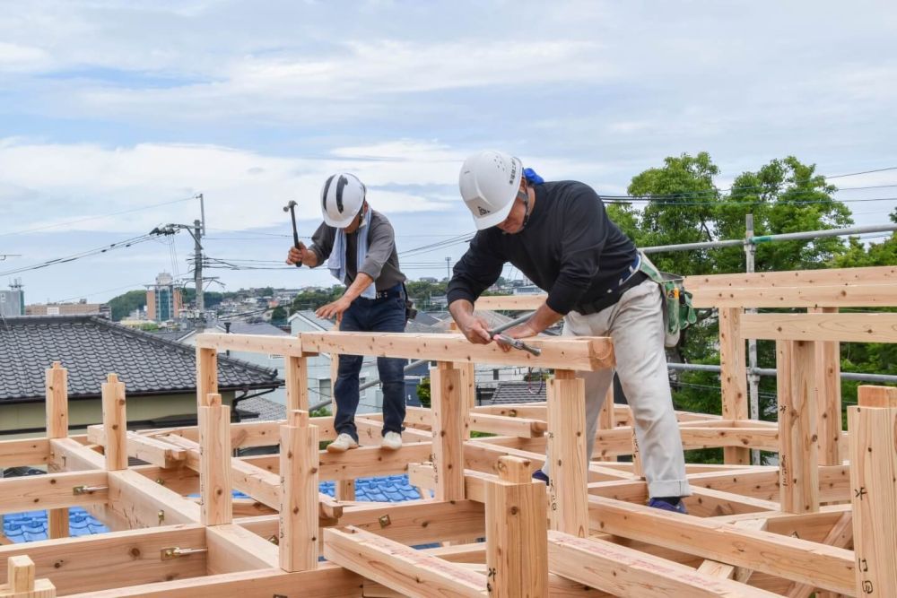 福岡市東区09　注文住宅建築現場リポート⑤　～上棟式～