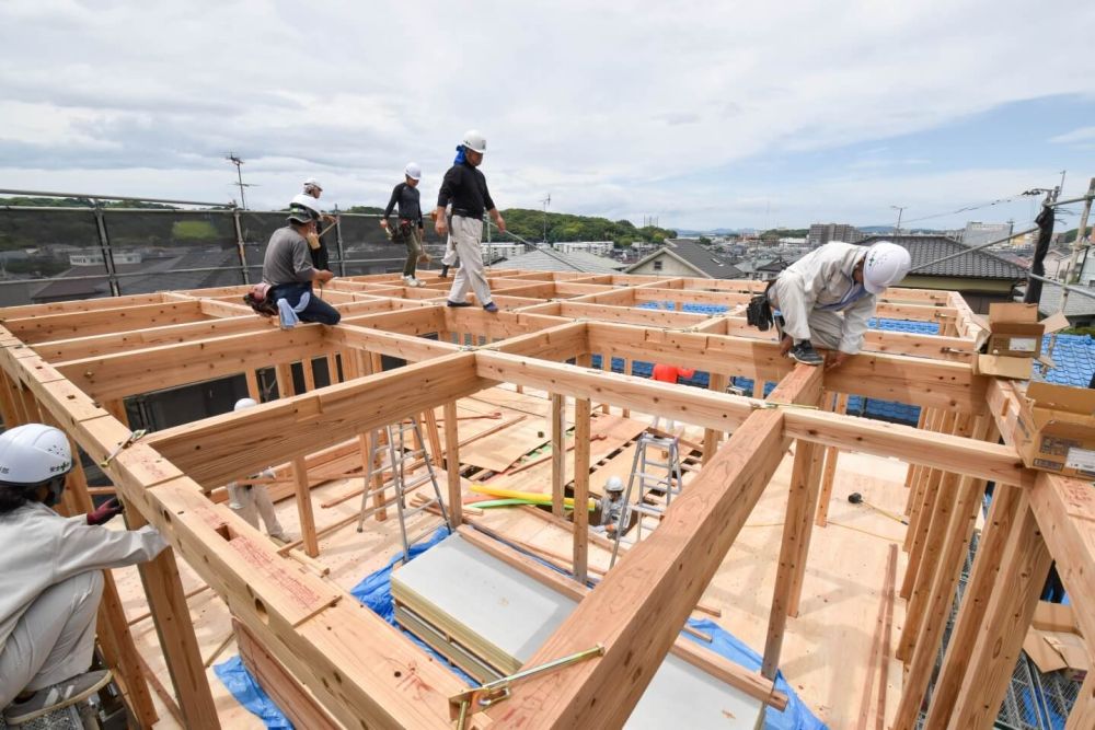 福岡市東区09　注文住宅建築現場リポート⑤　～上棟式～