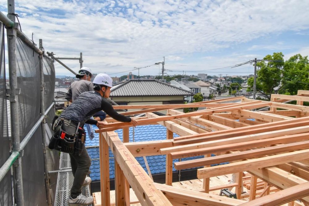 福岡市東区09　注文住宅建築現場リポート⑤　～上棟式～