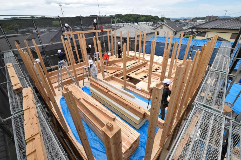 福岡市東区09　注文住宅建築現場リポート⑤　～上棟式～