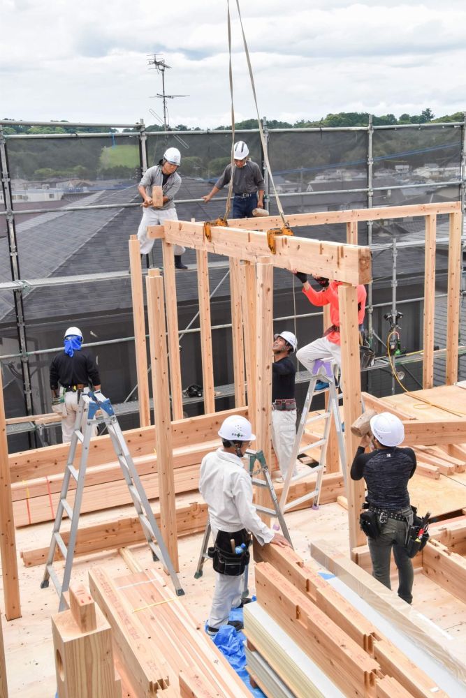 福岡市東区09　注文住宅建築現場リポート⑤　～上棟式～