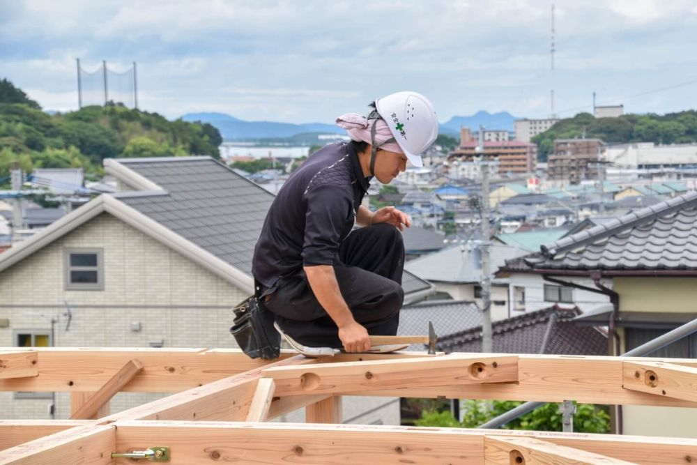 福岡市東区09　注文住宅建築現場リポート⑤　～上棟式～