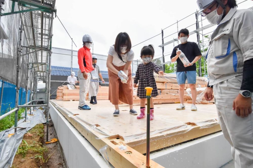 福岡市東区09　注文住宅建築現場リポート⑤　～上棟式～