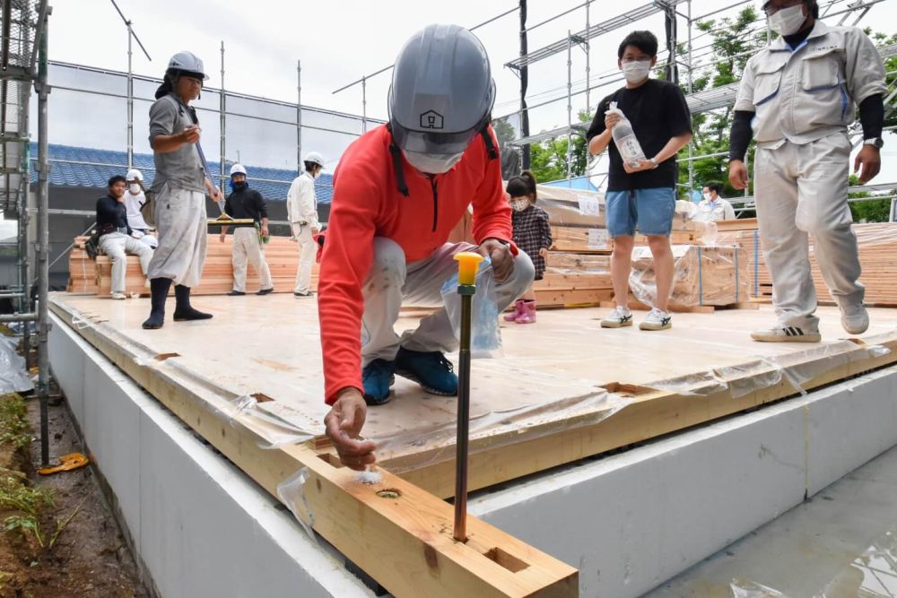 福岡市東区09　注文住宅建築現場リポート⑤　～上棟式～