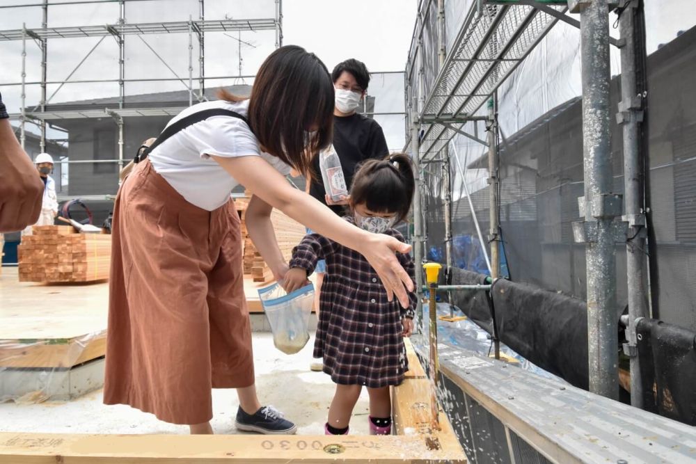 福岡市東区09　注文住宅建築現場リポート⑤　～上棟式～