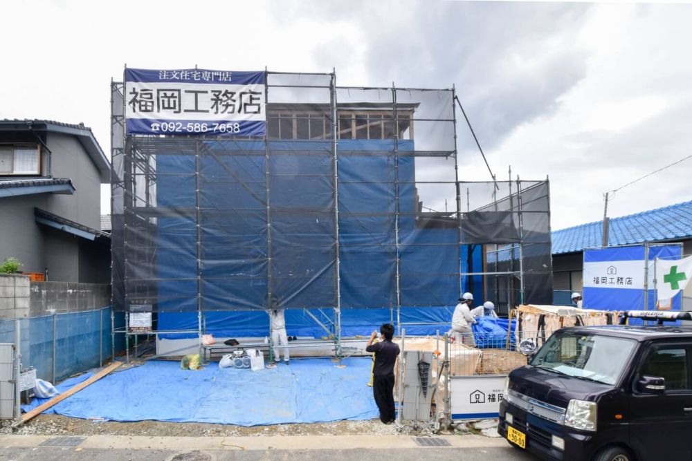 福岡市東区09　注文住宅建築現場リポート⑤　～上棟式～