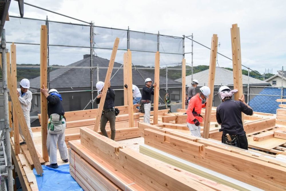 福岡市東区09　注文住宅建築現場リポート⑤　～上棟式～