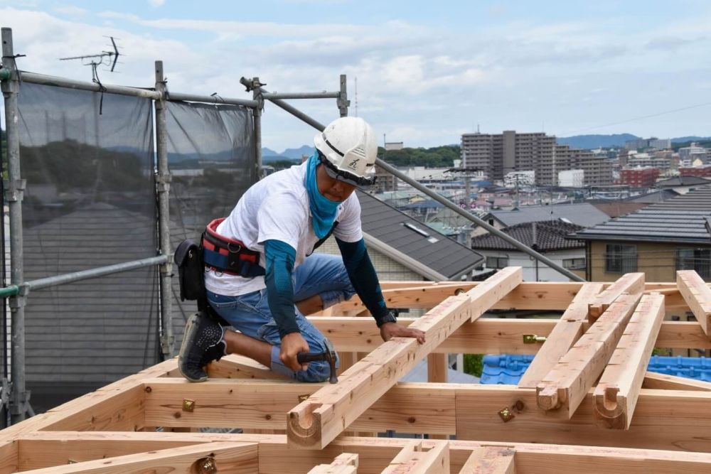 福岡市東区09　注文住宅建築現場リポート⑤　～上棟式～