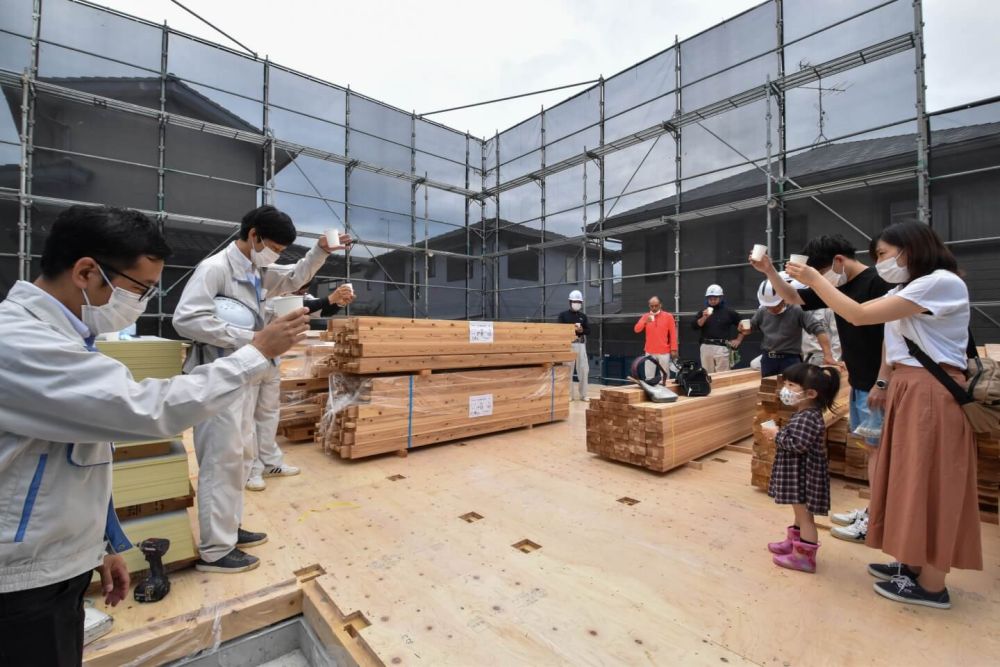 「福岡市東区09」注文住宅現場リポート⑤【上棟式】