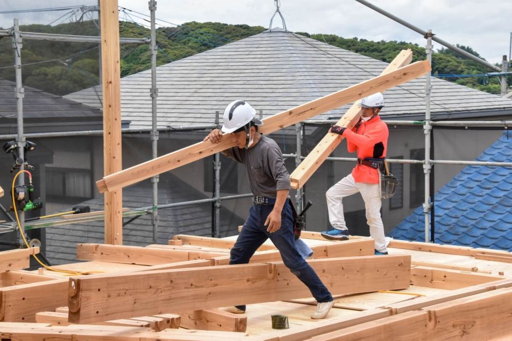 福岡市東区09　注文住宅建築現場リポート⑤　～上棟式～