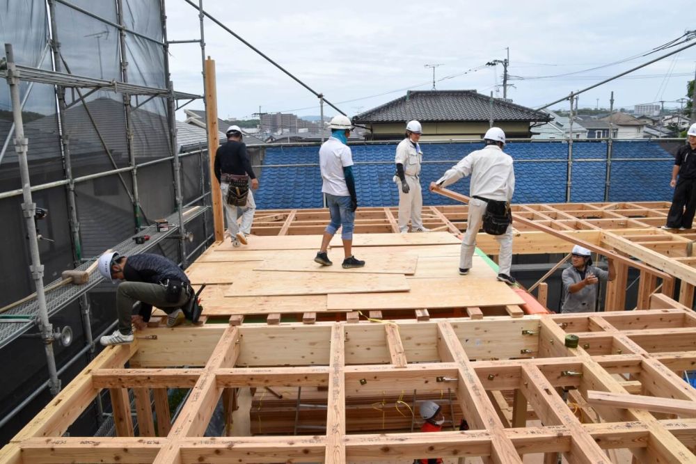 福岡市東区09　注文住宅建築現場リポート⑤　～上棟式～