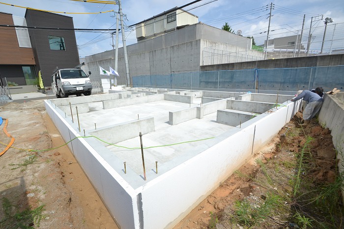 「福岡市南区花畑02」注文住宅現場リポート④【基礎工事】【立ち上がりコン】
