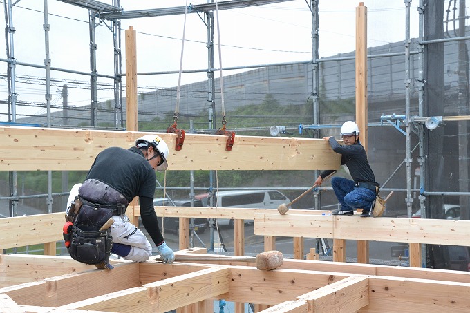 福岡県筑紫野市05　注文住宅建築現場リポート⑤　～上棟式～