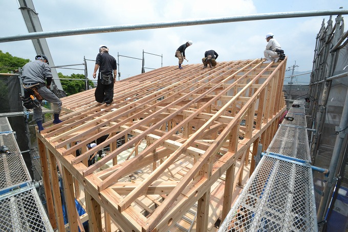 福岡県筑紫野市05　注文住宅建築現場リポート⑤　～上棟式～