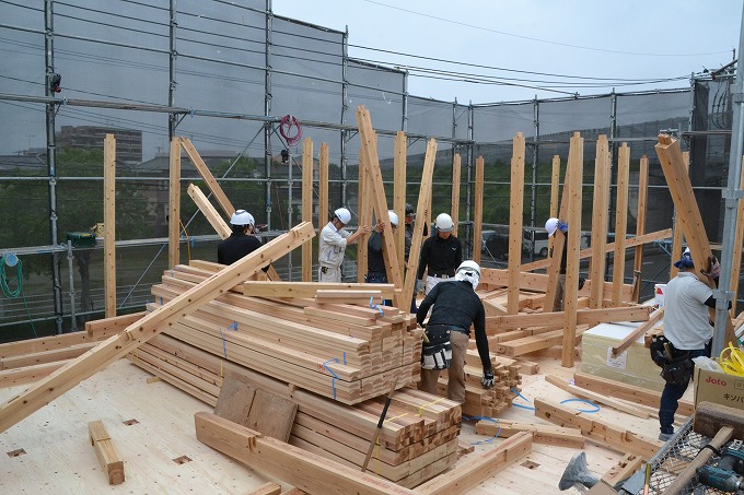 福岡県筑紫野市05　注文住宅建築現場リポート⑤　～上棟式～