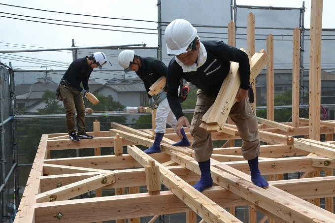 福岡県筑紫野市05　注文住宅建築現場リポート⑤　～上棟式～