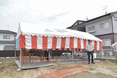 福岡市西区千里01　注文住宅建築現場リポート①　～地鎮祭～