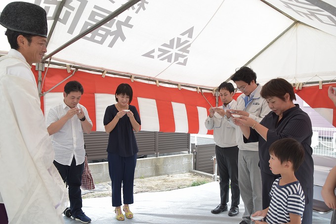 「福岡市西区千里01」注文住宅現場リポート①【地鎮祭】
