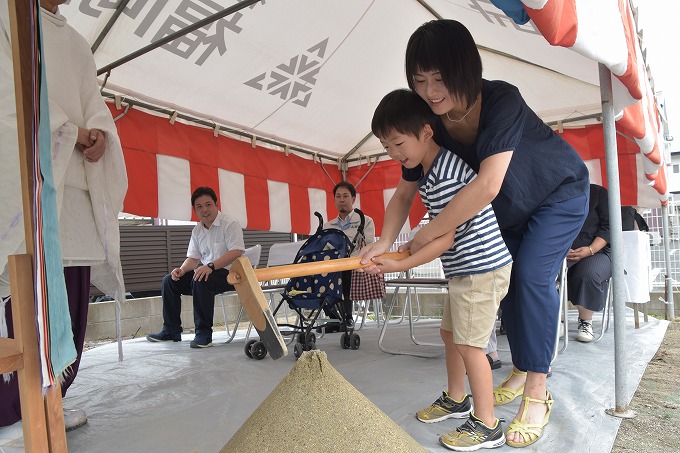 福岡市西区千里01　注文住宅建築現場リポート①　～地鎮祭～