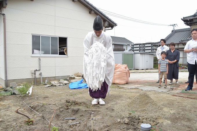 福岡市西区千里01　注文住宅建築現場リポート①　～地鎮祭～