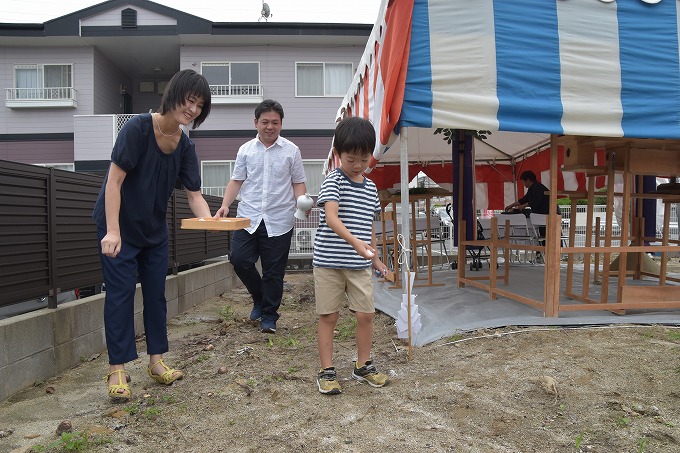 「福岡市西区千里01」注文住宅現場リポート①【地鎮祭】