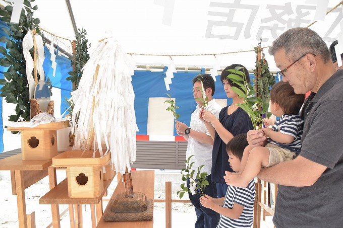 「福岡市西区千里01」注文住宅現場リポート①【地鎮祭】