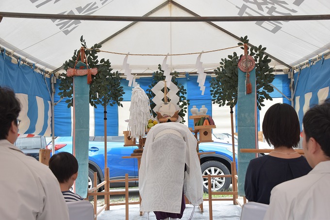 「福岡市西区千里01」注文住宅現場リポート①【地鎮祭】