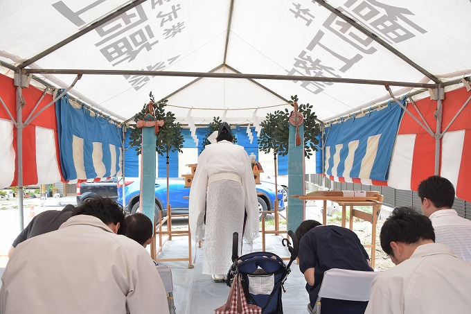 「福岡市西区千里01」注文住宅現場リポート①【地鎮祭】