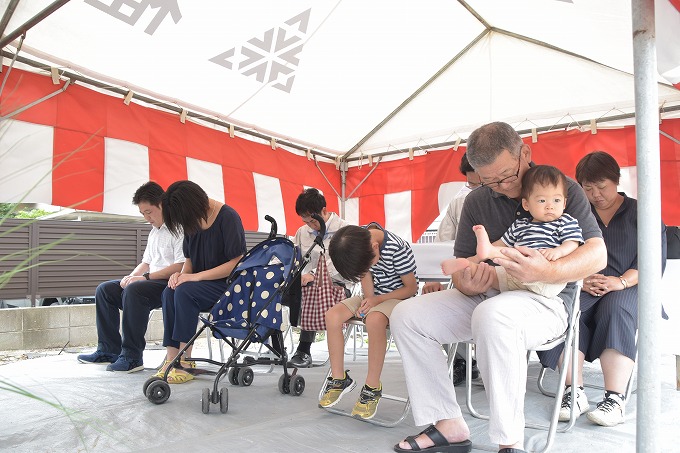 福岡市西区千里01　注文住宅建築現場リポート①　～地鎮祭～