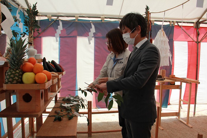 福岡県春日市星見ヶ丘01　注文住宅建築現場リポート①　～地鎮祭～