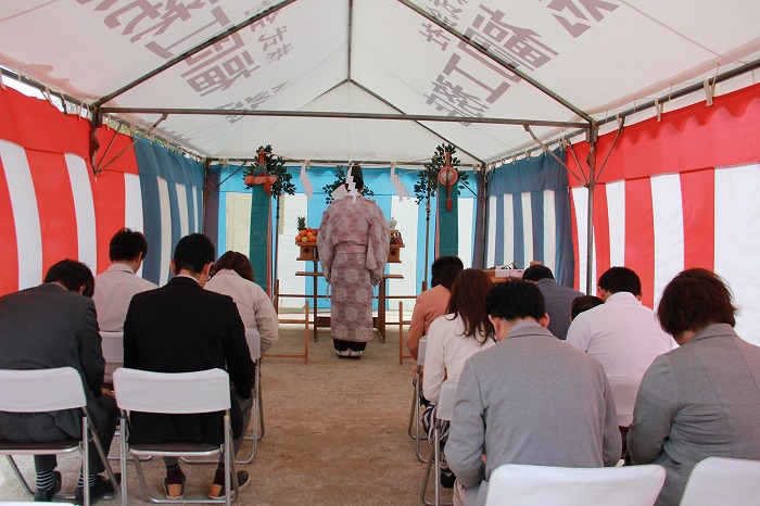 福岡県春日市星見ヶ丘01　注文住宅建築現場リポート①　～地鎮祭～