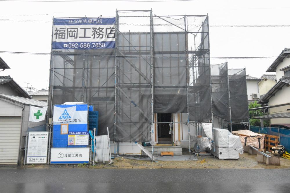 「糸島市二丈深江01」注文住宅現場リポート⑧【外装工事】【通気胴縁】