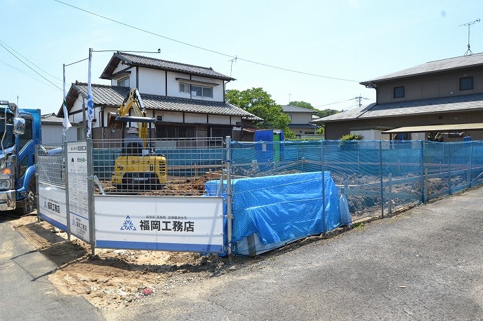 「宗像市田熊01」注文住宅現場リポート②【基礎工事】【根切り】
