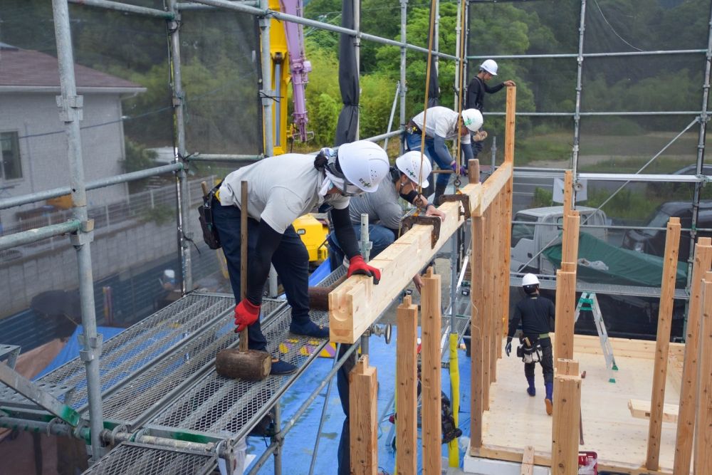 福岡県糟屋郡久山町01　注文住宅建築現場リポート⑥　～上棟式～