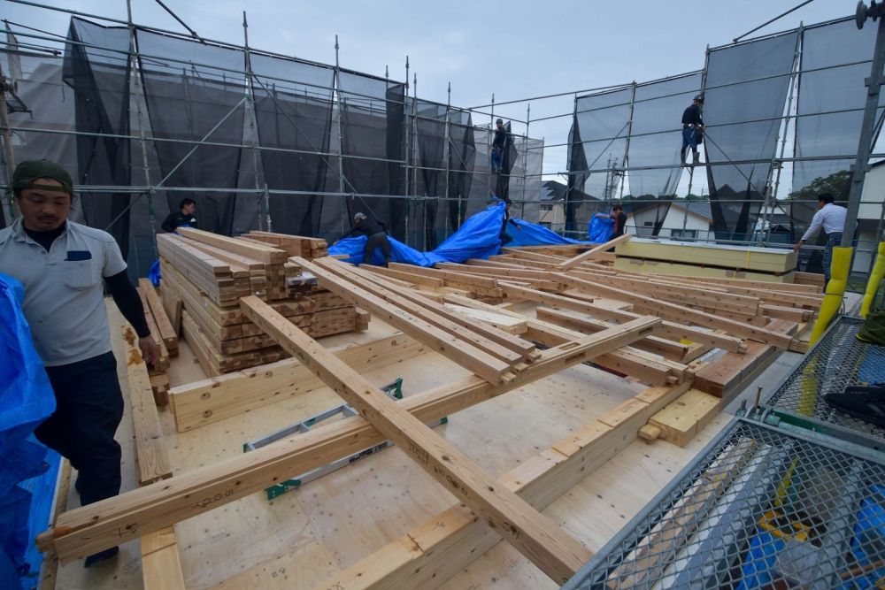 福岡県糟屋郡久山町01　注文住宅建築現場リポート⑥　～上棟式～