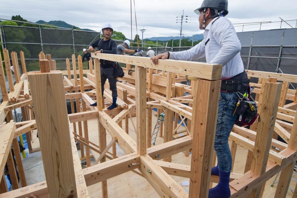 福岡県糟屋郡久山町01　注文住宅建築現場リポート⑥　～上棟式～