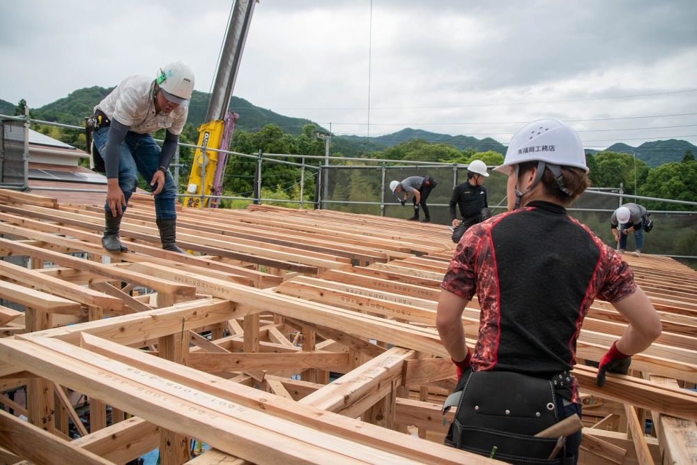 福岡県糟屋郡久山町01　注文住宅建築現場リポート⑥　～上棟式～