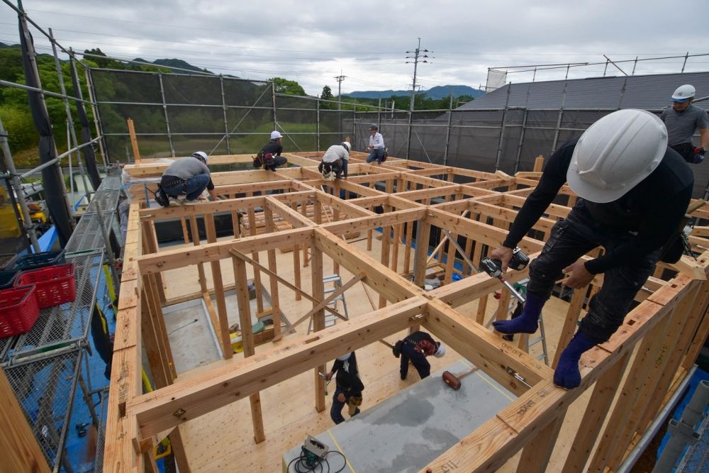 福岡県糟屋郡久山町01　注文住宅建築現場リポート⑥　～上棟式～