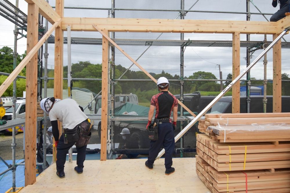 福岡県糟屋郡久山町01　注文住宅建築現場リポート⑥　～上棟式～