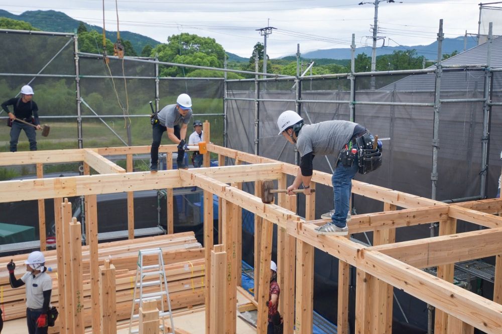 福岡県糟屋郡久山町01　注文住宅建築現場リポート⑥　～上棟式～