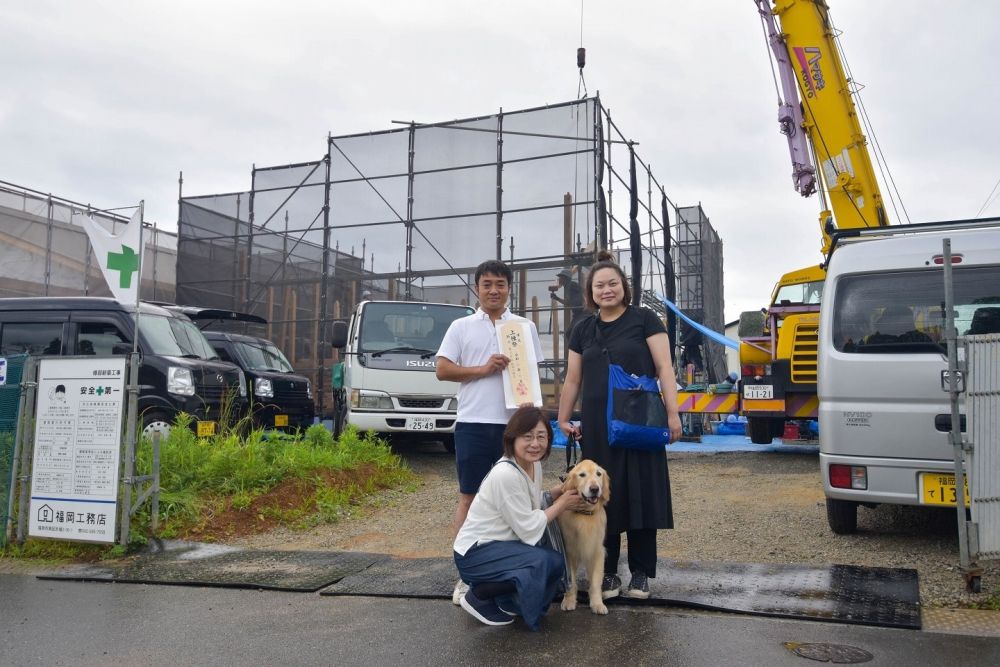 福岡県糟屋郡久山町01　注文住宅建築現場リポート⑥　～上棟式～