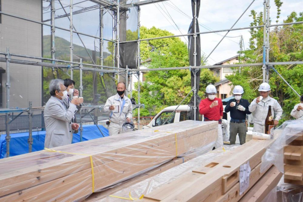 福岡市西区05　注文住宅建築現場リポート③　～上棟式～