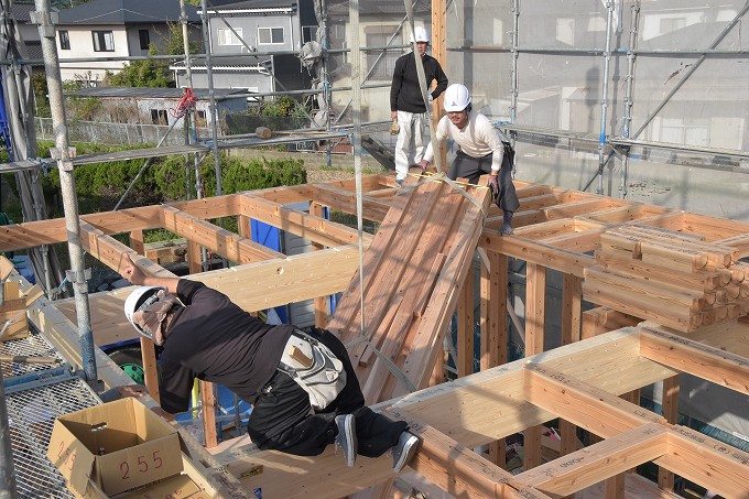 福岡県古賀市01　注文住宅建築現場リポート⑥　～上棟式～