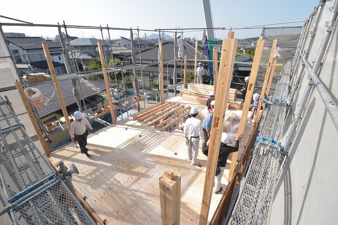 福岡県古賀市01　注文住宅建築現場リポート⑥　～上棟式～